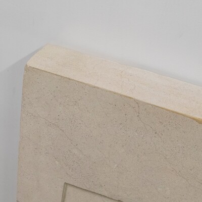 Antique Gothic Revival Bath Stone Fireplace Surround