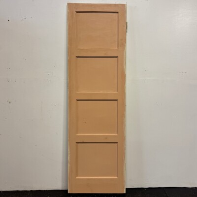 Reclaimed Mid-Century 1950s Four Panel Door 198.5cm x 60.5cm
