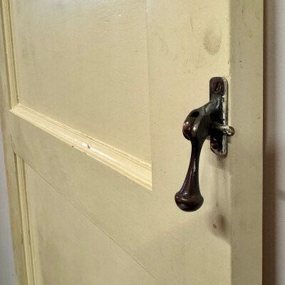 Reclaimed Mid-Century 1950s Four Panel Door 198.5cm x 60.5cm