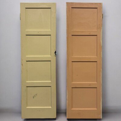 Reclaimed Mid-Century 1950s Four Panel Door 198.5cm x 60.5cm