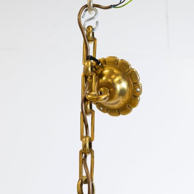 Antique Early 19th Century Gilded Brass Chandelier