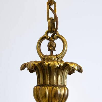 Antique Early 19th Century Gilded Brass Chandelier