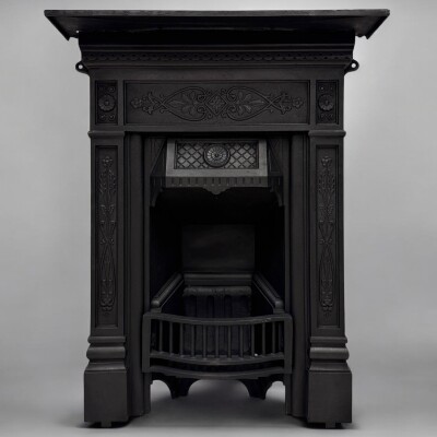 Antique Cast Iron Combination Fireplace