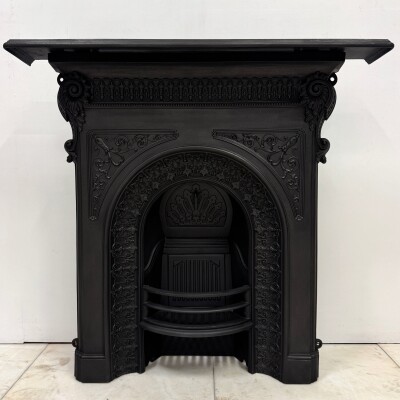 Antique Cast Iron Combination Fireplace