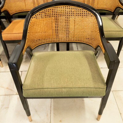 Reclaimed Set of 10 Mid Century Inspired Dining Chairs | Edward Wormley