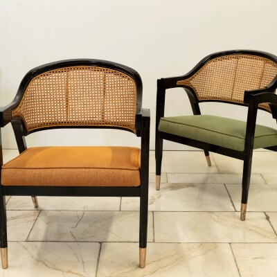 Reclaimed Set of 10 Mid Century Inspired Dining Chairs | Edward Wormley