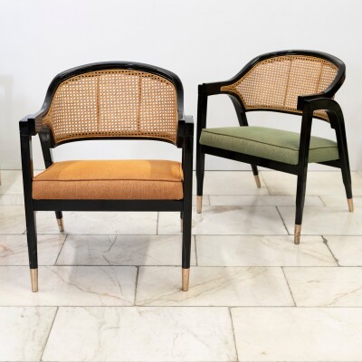 Reclaimed Set of 10 Mid Century Inspired Dining Chairs | Edward Wormley
