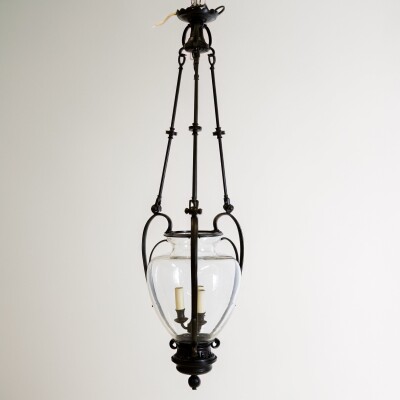 Large Reclaimed Black Pendant Lantern | Charles Edwards