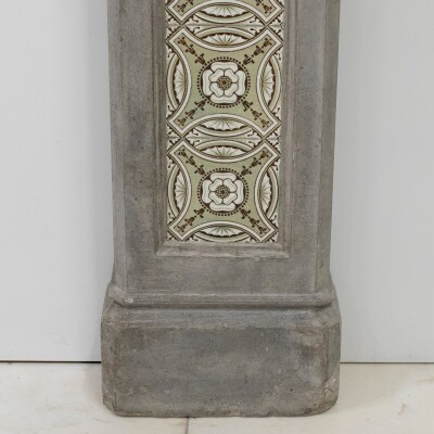 Rare Victorian Stone Fireplace Surround with Minton Tiles