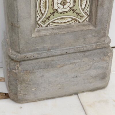 Rare Victorian Stone Fireplace Surround with Minton Tiles