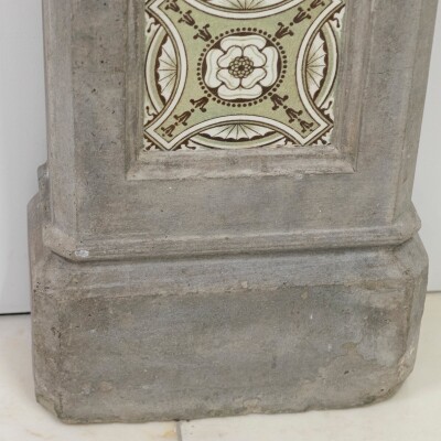 Rare Victorian Stone Fireplace Surround with Minton Tiles