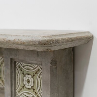 Rare Victorian Stone Fireplace Surround with Minton Tiles
