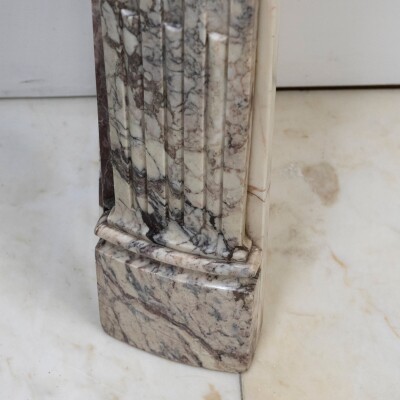 Antique 19th Century Brèche Marble Louis Style Fireplace Surround