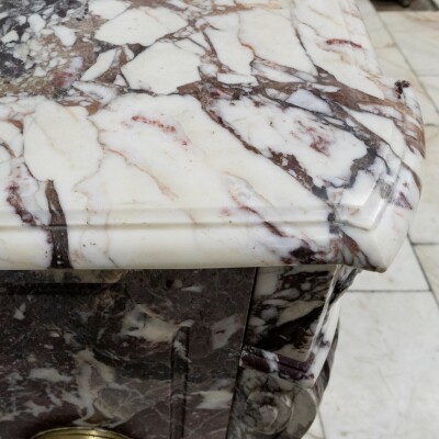 Antique 19th Century Brèche Marble Louis Style Fireplace Surround