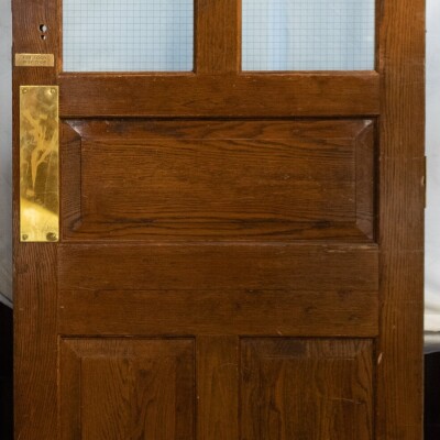 Glazed Oak Door Reclaimed from Mercers' Hall London