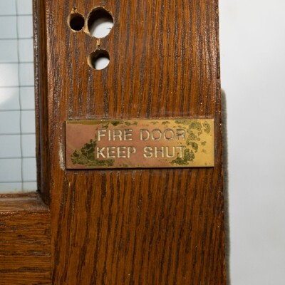 Glazed Oak Door Reclaimed from Mercers' Hall London