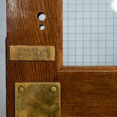 Glazed Oak Door Reclaimed from Mercers' Hall London