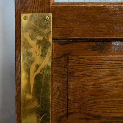 Glazed Oak Door Reclaimed from Mercers' Hall London