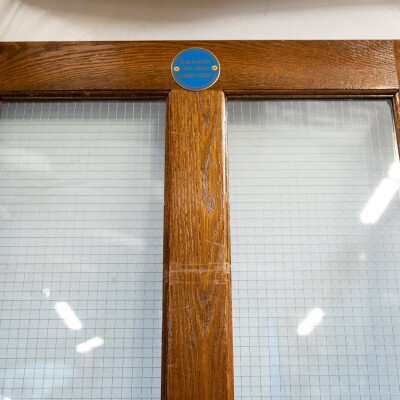 Glazed Oak Door Reclaimed from Mercers' Hall London