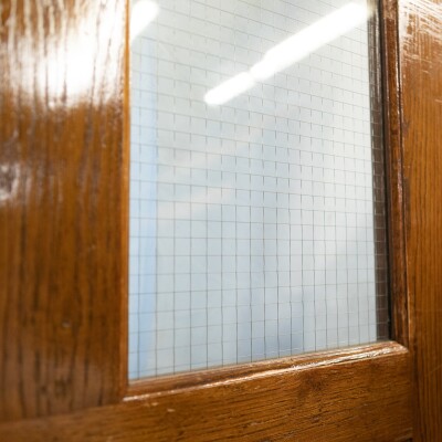 Glazed Oak Door Reclaimed from Mercers' Hall London