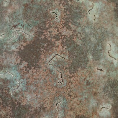 Large Reclaimed Sculptural Copper Pillar Lights with Cut-Outs | 4 Available