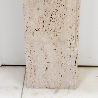 Reclaimed Art Deco Travertine Marble Fireplace Surround
