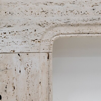 Reclaimed Art Deco Travertine Marble Fireplace Surround