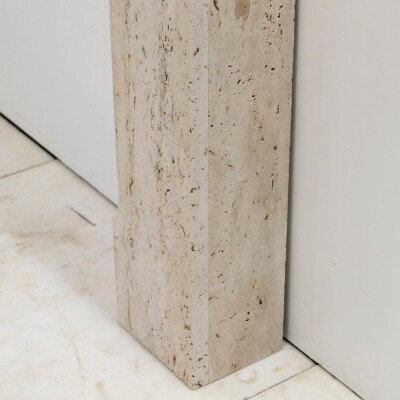Reclaimed Art Deco Travertine Marble Fireplace Surround