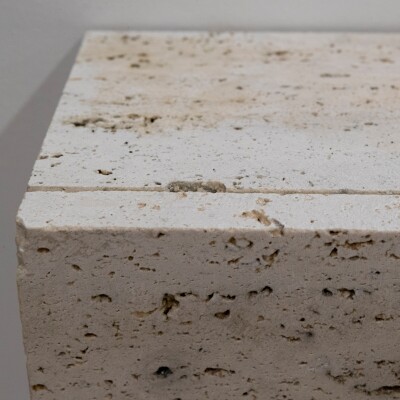 Reclaimed Art Deco Travertine Marble Fireplace Surround