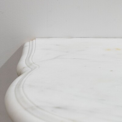 Ornate French Louis Style Statuary Marble Fireplace Surround