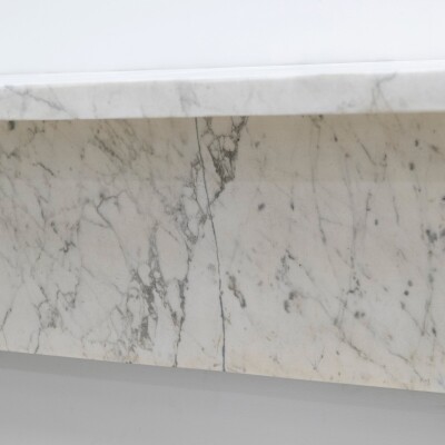 Large Antique Victorian Pencilvein Marble Corbel Fireplace Surround