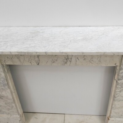 Large Antique Victorian Pencilvein Marble Corbel Fireplace Surround
