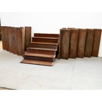 Reclaimed Mid-Century Staircase | 17 Teak Steps