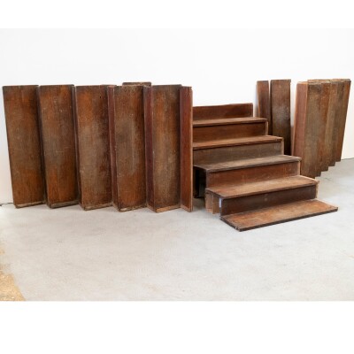 Reclaimed Mid-Century Staircase | 17 Teak Steps