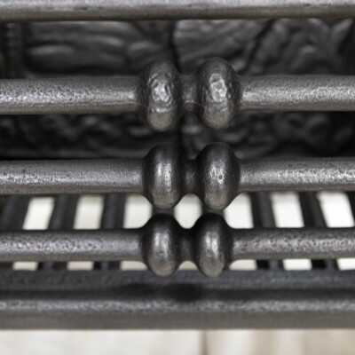 Antique Georgian Fire Basket with Brass Finials