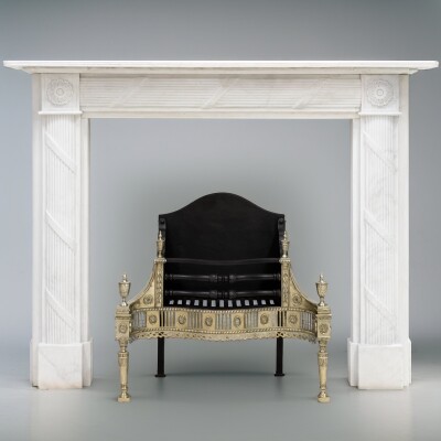 Reclaimed Regency Style White Marble Surround