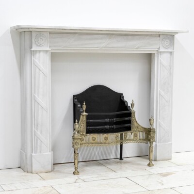 Reclaimed Regency Style White Marble Surround
