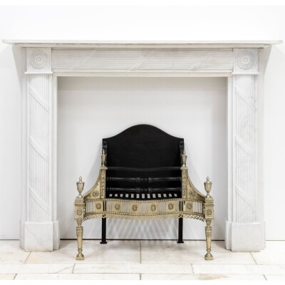 Reclaimed Regency Style White Marble Surround