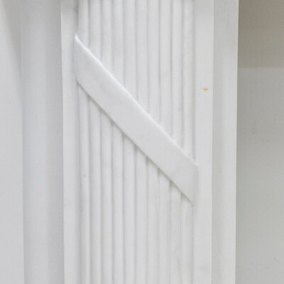 Reclaimed Regency Style White Marble Surround
