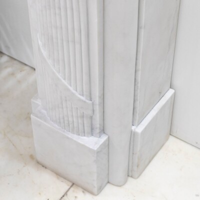 Reclaimed Regency Style White Marble Surround