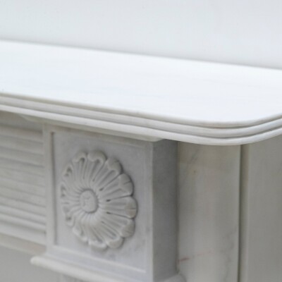 Reclaimed Regency Style White Marble Surround