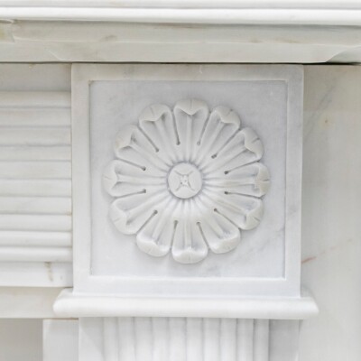 Reclaimed Regency Style White Marble Surround