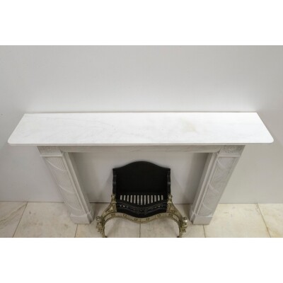 Reclaimed Regency Style White Marble Surround