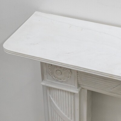 Reclaimed Regency Style White Marble Surround