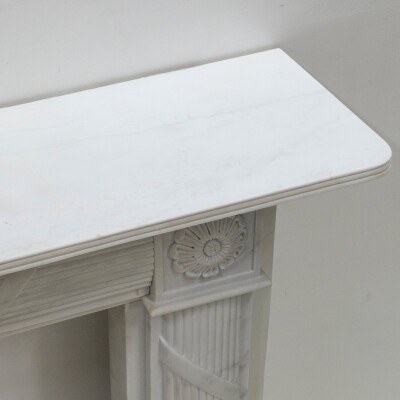 Reclaimed Regency Style White Marble Surround