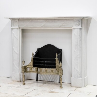 Reclaimed Regency Style White Marble Surround