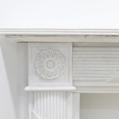 Reclaimed Regency Style White Marble Surround
