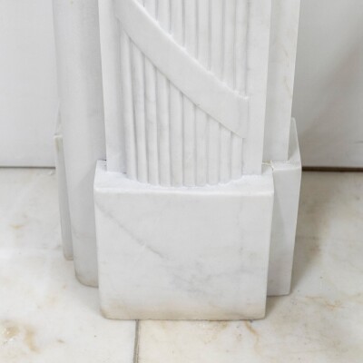 Reclaimed Regency Style White Marble Surround