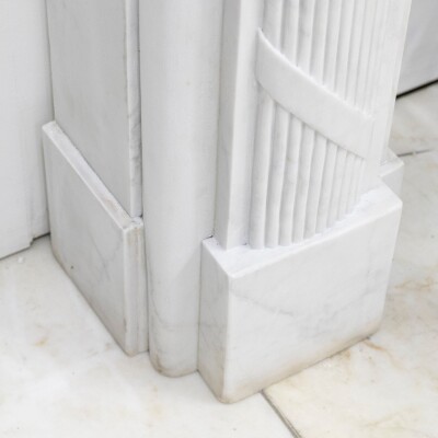 Reclaimed Regency Style White Marble Surround