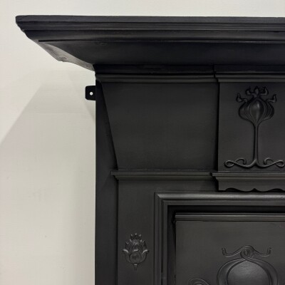 Antique Tiled Cast Iron Combination Fireplace